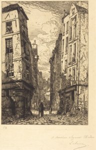Rue des Marmousets (Quartier de la Cité, gamle Paris) av Maxime Lalanne