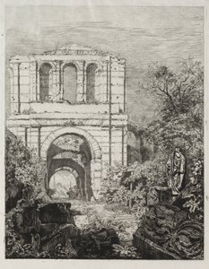 Ruinene av Lallien-palasset. av Maxime Lalanne