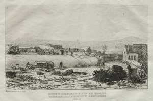 Kunstneriske minner fra beleiringen av Paris: Bastiene 66. Interiørsiden av Porte De Versaille.... av Maxime Lalanne