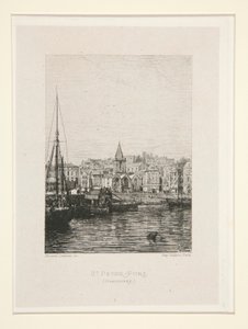 St. Peter-Port, Guernsey, pl. 1 fra suiten Chez Victor Hugo (Victor Hugo av Maxime Lalanne