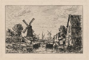 Et nederlandsk motiv, Zaandam av Maxime Lalanne