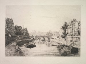 Utsikt fra St. Michel-broen, 1865.
