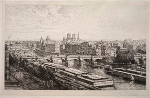 Utsikt fra Louvre, 1882. av Maxime Lalanne