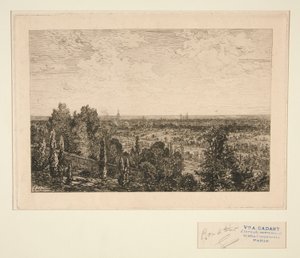 Vue de Paris (utsikt over Paris) av Maxime Lalanne