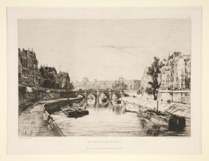 Utsikt fra Pont Saint-Michel av Maxime Lalanne