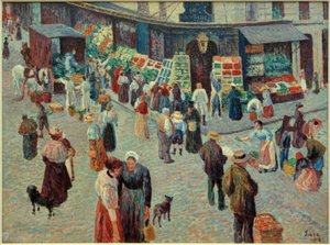 Matbutikk, Rue des Abbesses av Maximilien Luce