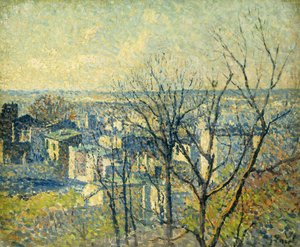 Fra hustakene; Sur les Toits, 1890-95 av Maximilien Luce