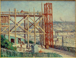 Byggingen av Sacré-Coeur av Maximilien Luce