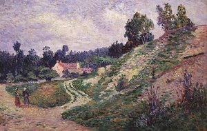 Molineux, The Path in the Valley (olje om bord) av Maximilien Luce