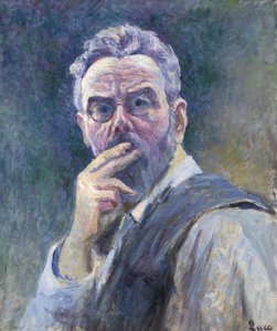 Selvportrett med sigarett, ca. 1905. av Maximilien Luce