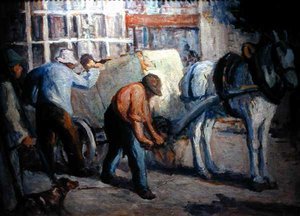 The Dray (olje på lerret) av Maximilien Luce