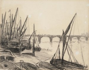 Themsen ved Vauxhall Bridge av Maximilien Luce