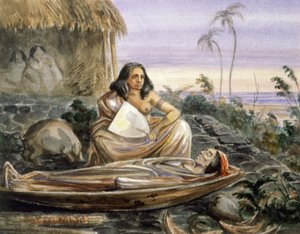 Begravelse i Oceania av Maximilien Radiguet