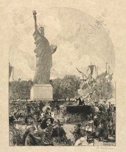 Liberty Enlightening the World, tilbudt til byen Paris av amerikanerne, 1885. av May 30 Publiished in Le Monde