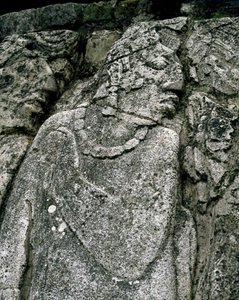 Stele i hus A, uteplass 2 i palasset av Mayan