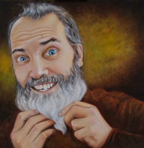 The Beard, 2022 (olje på lerret) av Maylee Christie