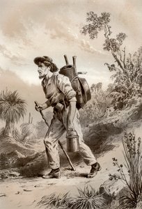 Digger on the tramp, Australia, 1879.