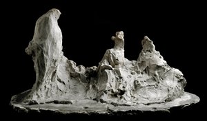 Samtale i en hageskulptur av Medardo Rosso (1858-1928) Barzio, Museo Medardo Rosso