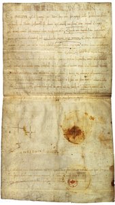 Diplom av Filip I til fordel for klosteret St. Crépin i Soissons, med signatur av Anne av Kiev, dronning av Frankrike, 1063 av Medieval Document