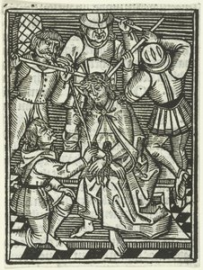 Tornekroningen av Meester van de Delbecq Schreiber Passie (attributed to)