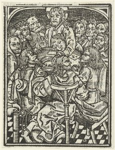 Det siste måltid av Meester van de Delbecq Schreiber Passie (attributed to)