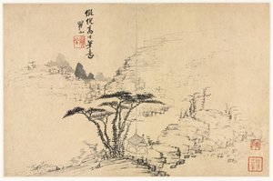Landskap i forskjellige stiler etter gamle mestere, 1690. av Mei Qing