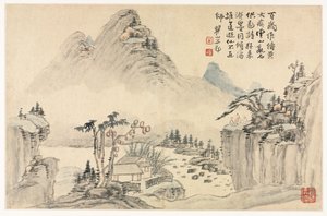 Landskap i forskjellige stiler etter gamle mestere, 1690. av Mei Qing