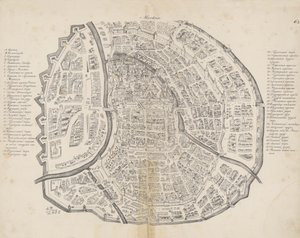 Kart over Moskva. Fra: Augustin von Meyerberg og hans reise til Russland, 1661. av Meierberg