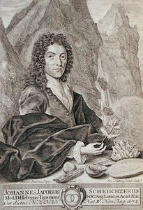 Portrett av Johann Jacob Scheuchzeri, frontispice til 