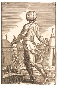 En smed sett bakfra i en leir av Melchior Lorck
