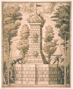 Fontene med masker av Melchior Lorck