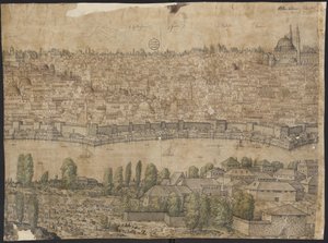 Prospekt av Konstantinopel, ark 14, Melchior Lorck, 1559 av Melchior Lorck