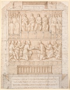Sokkelen til Obelisken av Tuthmosis III i Konstantinopel av Melchior Lorck