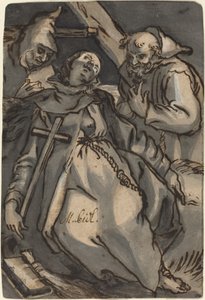 Saint Euphrosyne av Melchior Steidl after Abraham Bloemaert