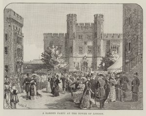 En hagefest i Tower of London av Melton Prior