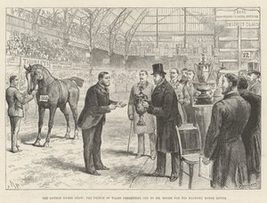 The London Horse Show, Prince of Wales presenterer Cup til Mr Moore for sin Hackney Horse Rufus av Melton Prior
