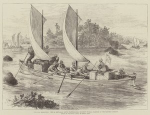 Nile-ekspedisjonen, 1st Battalion South Staffordshire Regiment presser frem ved Hannek Cataract av Melton Prior