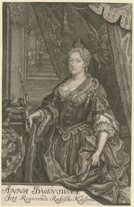 Portrett av keiserinne Anna Ioannovna 1693-1740, 1733 av Mentzel