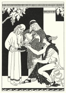 "Hvorfor, mor Baucis, det er en fest!" utbrøt Quicksilver (farge litho)