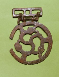 Beltedekorasjon funnet i Saint-Denis, Frankrike (metall) av Merovingian