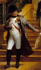 Keiser Napoleon I (1769-1821) besøker Palais-Royal, sete for tribunatet, og avslår planene til arkitektene Beaumont og Fontaine 5.08.1807, detalj av maleriet av Merry Joseph Blondel (1781-1853) 1834 Søn. . 2,27x1,63 m Palais Royal, Paris- The av Merry Joseph Blondel