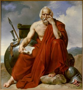 Portrett av Lycurgue (Lykourgos) lovgiver i Sparta. Maleri av Merry Joseph Blondel (1781-1853)
