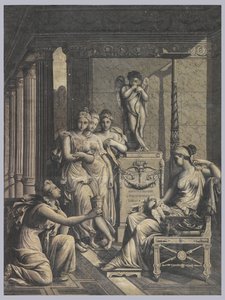 Psyche som bringer Venus et vannbeger fra ungdommens fontene av Merry Joseph Blondel