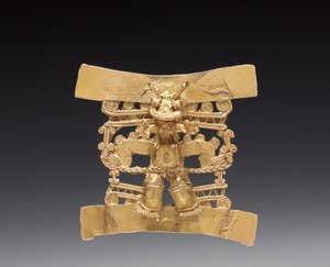 Dyrehodet figuranheng, ca. 1000-1550 (støpt gull)