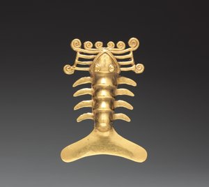 Hummeranheng, ca. 1000-1500 (støpt gull)