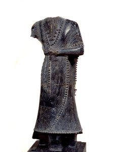 Mesopotamia: acefal statuett i steatitt av Idi-Ilum, guvernør i Mari, dediee til gudinnen Ishtar. 1800 f.Kr. ca. Søn 0,41 m Paris, Louvre-museet av Mesopotamian