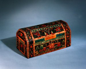 Bryst, sent på 1800-tallet (lakkert og malt tre) av Mexican School