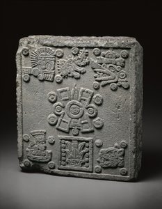 Kroningsstein av Motecuhzoma II av Mexican School