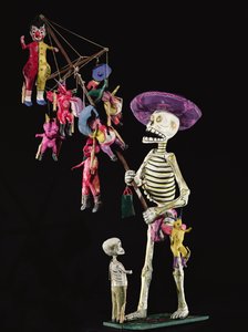 Day of the Dead: Toy Peddler, fra Oaxaca (papir mache) av Mexican School