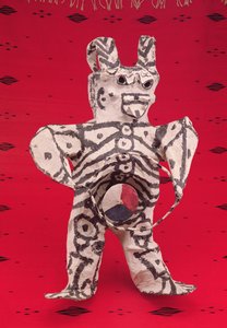 Day of the Dead-figur, fra Oaxaca (papier mache) av Mexican School